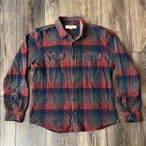 Ezekiel Plaid Flannel Button Down Shirt Mens Size Large